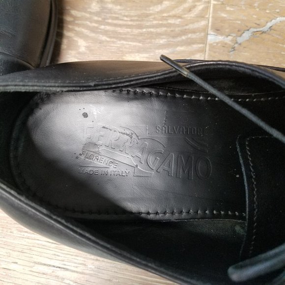 SALVATORE FERRAGAMO Black Leather Oxford Lace Up Mens SZ EU 8 US 9 main image 7